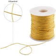 thumbnail image 3 of 1 Roll 1mm 100 Yards Waxed Cotton Cord Thread Beading String for Jewelry Making Crafting Beading Macrame Golden, 3 of 9