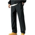 thumbnail image 2 of Styesk Pantalon pour Hommes Hommes Plein Air Mode Imperméable Uni Décontracté Taille Élastique Poche Pantalon Cargo, 2 of 6