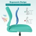 thumbnail image 6 of Giantex Kids Desk Chair, Adjustable Swivel Chair for Children, Armless Mesh Task Student Study Chair w/Lumbar Support & Adjustable Height, Rolling Computer Chair, Turquoise, 6 of 8