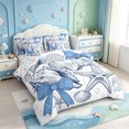 thumbnail image 2 of Manfei Sketch Seashell Bow 7-Piece Twin Bedding,Starfish Coral Ocean Bedding Comforter Set,Colorful Stars Reversible, 2 of 7
