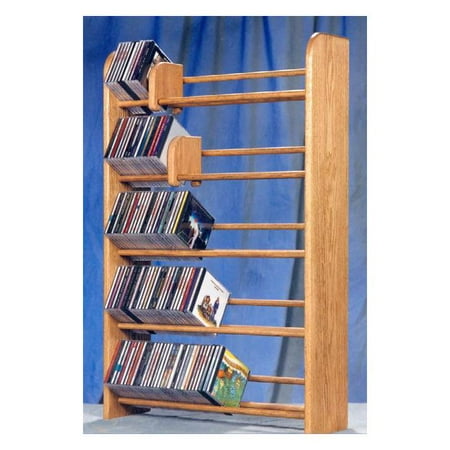 5 Row Dowel CD Rack (Honey Oak) 5 Row Dowel CD Rack (Honey Oak)