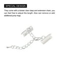 thumbnail image 4 of Unique Bargains 20Sets Ribbon Crimp Clamp Ends with Lobster Claw Clasps & Chain 16mm Silver White, 4 of 7