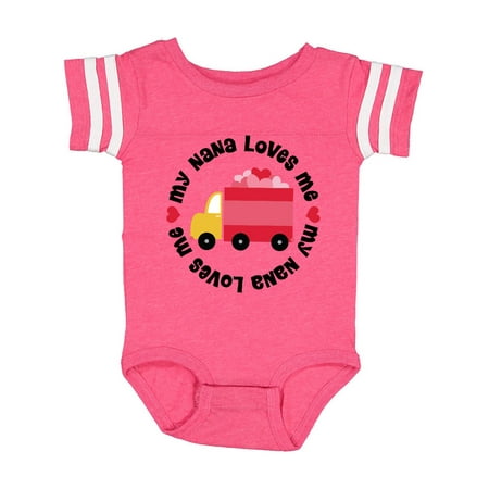 

Inktastic My Nana Loves Me Valentine Gift Baby Boy or Baby Girl Bodysuit