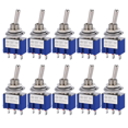 thumbnail image 1 of 10pcs ON-OFF-ON / ON-ON Miniature Toggle Switches Mini MTS-102 103 202 203 Power Button Switch Car, 1 of 5