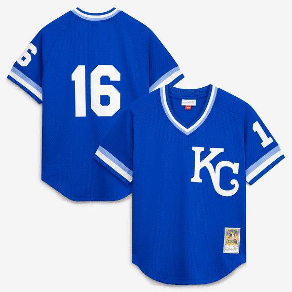 Men's Mitchell & Ness Bo Jackson Kansas City Royals Royal 1989 Authentic Cooperstown Collection Batting Mesh Practice
