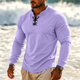 thumbnail image 2 of FOPSUFGWFO Men's Vintage V-Neck T-Shirt Breathable Daily Wear Viking Gothic Sweatshirts Casual Long Sleeve Lightweight Blouses 3XL, 2 of 6