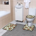 thumbnail image 4 of Ryvnso 4 Pcs Cherry Fruit Bathroom Shower Curtain Set with 12 Hooks Bath Mat Toilet Lid Cover, 4 of 8