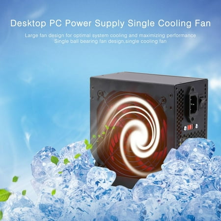 Max 1000W Actual 500W 110V Desktop Computer PC Power Supply PSU SLI SATA 120mm Single Quiet Cooling Fan