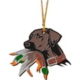 thumbnail image 2 of Hunting Ornament Hunting 2D Flat Acrylic Christmas Ornament Mallard Ornaments for Christmas Tree Hunting Decor for Lovers/ Hunting Dog Biting Duck Mallard Animal Pendant, 2 of 7