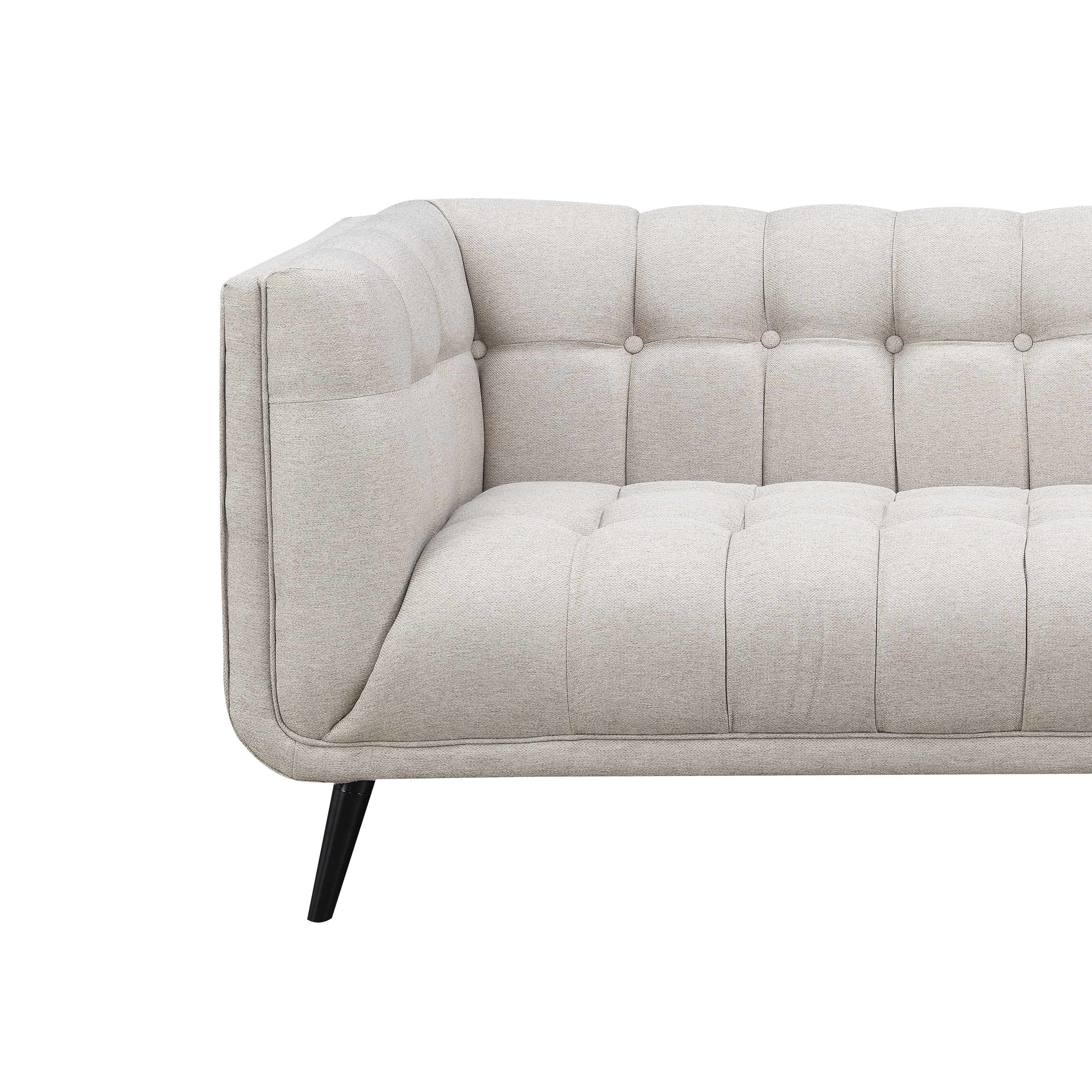 AC Pacific Mid-Century Modern Beige Living Room Sofa