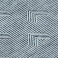 thumbnail image 3 of HomeRoots 672375 3 x 5 ft. Teal & Ivory Abstract Geometric Transitional Washable Machine Made Rectangle Area Rug with UV Protection, 3 of 9