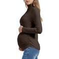 thumbnail image 3 of KIHOUT Women's Warm Maternity Velvet Fleece Top Ladies Fashion Solid Color Long Sleeve Pregnant Casual Tops, 3 of 9