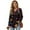Black-Musical Note Floral, variant on DISNIMO Schnauzer Printed Shirts for Women Dog Paw Printed Hoodies V Neck Sweatshirts Long Sleeve Pullover Tops for Daily Wear, S