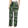 thumbnail image 3 of Goofa Green Snakeskin Printed Soft Pajama Pants for Women, Wide Leg Comfy Casual Lounge Yoga Pants-X-Large, 3 of 9