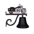 thumbnail image 1 of Cast Bell With Black & Chrome Motorcycle Ornament, 1 of 1