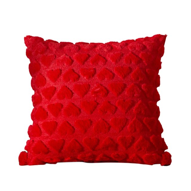 Xihbxyly Fundas de Almohada para San Valentín, Diseño de Corazón, Poliéster de Alta Calidad, Cómodas y Lavables a Máquina, Perfectas para Sofá, Cama y Oficina, Juego de 2, Tamaño 45,7 X 45,7 Cm.