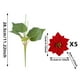 thumbnail image 3 of Ramo de flores artificiales navideñas rojas | Arreglo floral de plástico artificial de 30 x 30 cm para decoración navideña y centros de mesa, 3 of 5