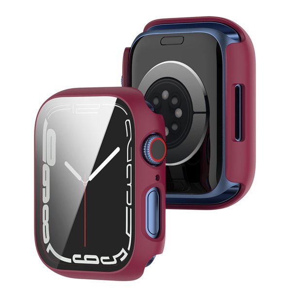 Marco protector de pantalla de PC duro con todo incluido para Apple Watch Series 8 7 6 5 4 SE Universal Accesorios Electrónicos