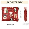 thumbnail image 3 of PU Leather Coin Purse Wallet Compact Water-Resistant Card Cases Money Organizers Cute Christmas Animals, 3 of 7