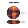 thumbnail image 5 of Xecao Sunset River Western Cowboy for MDF Cork Coaster 4 Pcs,Drink Coasters,Suit for House Warming Gifts New Home ,Coffee Table Decor-Round Shape, 5 of 7