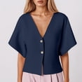 thumbnail image 2 of Women's Casual Jacket for Everyday Wear - Lightweight Short Sleeve V-Neck Knit Sports Jacket for Women Women's Bomber Jacket Casual Coat, 2 of 4