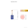 thumbnail image 4 of ANGARA Natural Emerald-Cut Tanzanite Pendant with Diamond Trio in 14K Rose Gold for Women (Size-6x4mm) | December Birthstone, Anniversary, Jewelry Gift for Women | Natural Tanzanite Necklace, 4 of 8