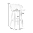 thumbnail image 5 of Benjara Oja 26 Inch Swivel Counter Stool Chair, Gray Faux Leather, Walnut Brown, 5 of 5