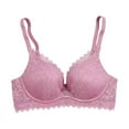 thumbnail image 4 of Bigersell Bra for Women Deals Women's Lace Patchwork Bra with Breathable and Sagging Lightweight Underwear Convertible Bra Style F-1075 Pinks 38/85, 4 of 5