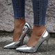 thumbnail image 1 of Zapatos de tacón alto de charol liso con punta en pico para mujer, zapatos de tacón para vestido de boda para mujer Wmkox8yii hfjk903, 1 of 7