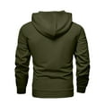 thumbnail image 5 of Zimjoy Mens Quarter Zip Pullover Long Sleeve Hooded 1/4 Zip Sweatshirt Casual Bias Tape Zipper Pullover Winter Fleece Lightweight Mens Hoodie, Army Green M, 5 of 7