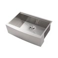 thumbnail image 2 of Izzovium 36x22x10" Farmhouse Apron Single Bowl Stainless Steel Kitchen Sink with Workstation, Brushed Nickel, Integrated Ledge & Anti-Condensation Coating, 2 of 12