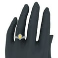 thumbnail image 2 of Yellow Diamond Wedding Ring Set for Women Cluster Diamond Marquise Halo Rings 14K White Gold 0.95CT TW, 2 of 4