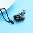 thumbnail image 5 of Men Women Crucifixion Cross with Birthstone Necklace Urns for Cremation Ashes Holder Keepsake Pendant Memorial Jewelry, 5 of 6