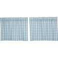 thumbnail image 3 of VHC Brands Annie Blue Buffalo Check Farmhouse Tier Kitchen Curtain Set 24x36, 3 of 7