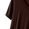 thumbnail image 5 of JSheng Short Sleeved Top for Women Breathable Fashionable Casual Loose Solid Color Round Neck T-shirt Top Khaki XXL, 5 of 5