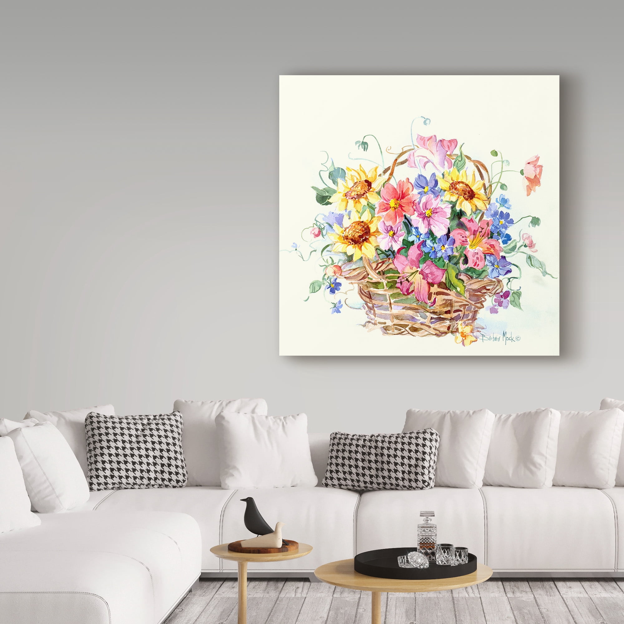 Trademark Fine Art 'Sunflower Basket Mini' Canvas Art by Barbara Mock