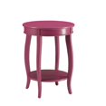 thumbnail image 2 of Gzxs 18" Round Side Table, 2-Tier End Table, Small Circle Nightstand with Curved Legs, for Living Room, Bedroom, Purple, 2 of 6