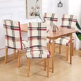thumbnail image 2 of Yayeee 4 Pack Dining Chair Covers Stretch Parson Chairs Slipcovers Seat Protector, Red Tartan, 2 of 6