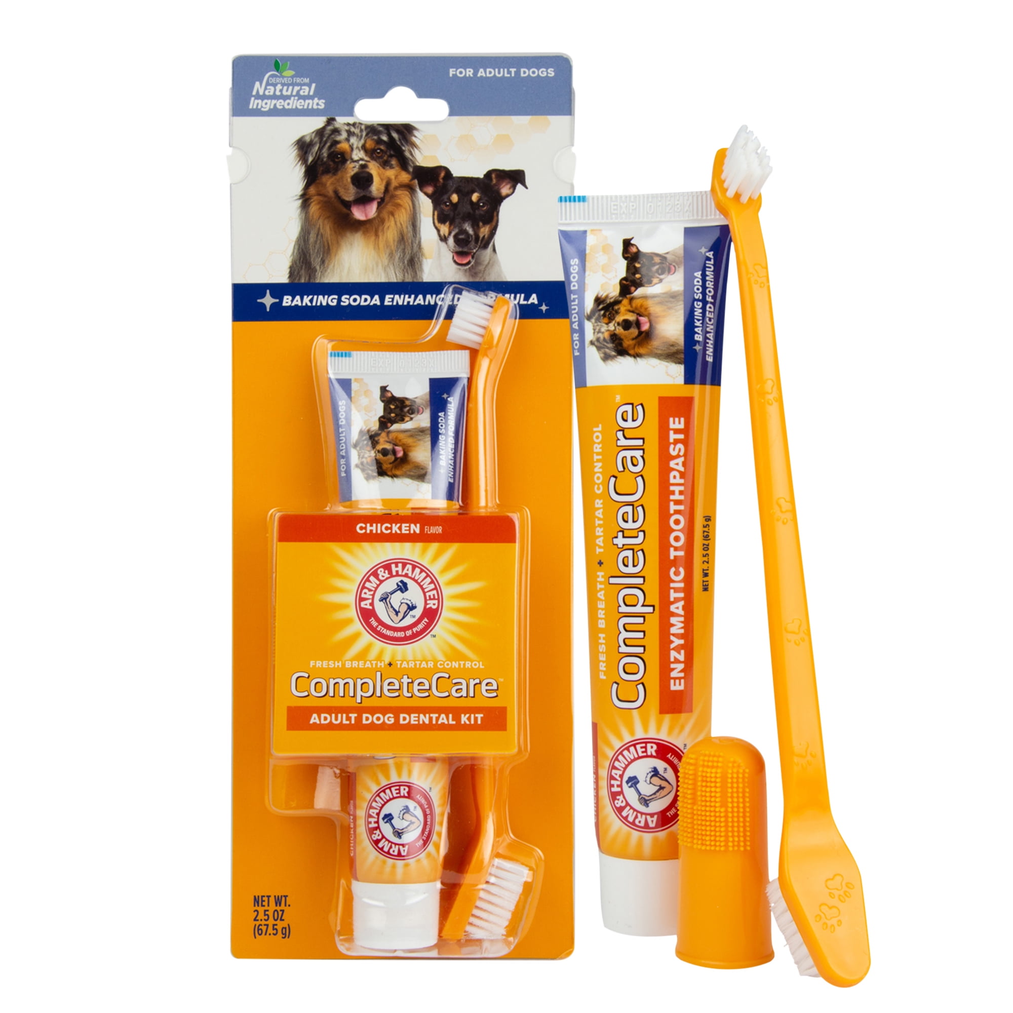 Arm & Hammer Multi-Care Tartar Control Enzymatic Dog Toothbrush & Toothpaste Kit Chicken Flavor