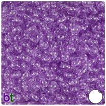 BeadTin Light Amethyst Transparent 6mm Round Plastic Beads (500pcs)