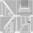 thumbnail image 5 of Fence & Rail Hand Rails for Outdoor Steps, 1 Step Handrail, Iron Indoor Stair Railing Kit with Antirust Coating& Curved Design, Non-Slip Banister, Railings for Porch & Deck, White, 5 of 9