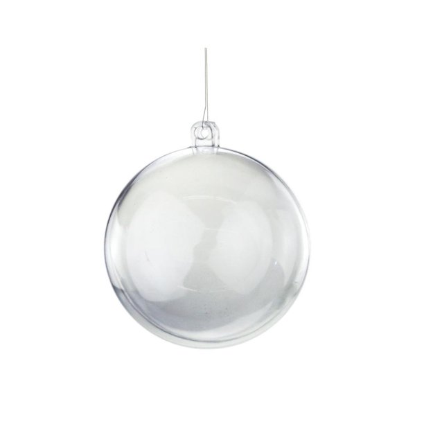 Fillable Round Clear Ball Ornaments, Small, 21/4Inch, 12Piece