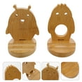 thumbnail image 6 of LEORX 2Pcs Desktop Phone Holder Wood Simple Storage for Restaurant, 6 of 8