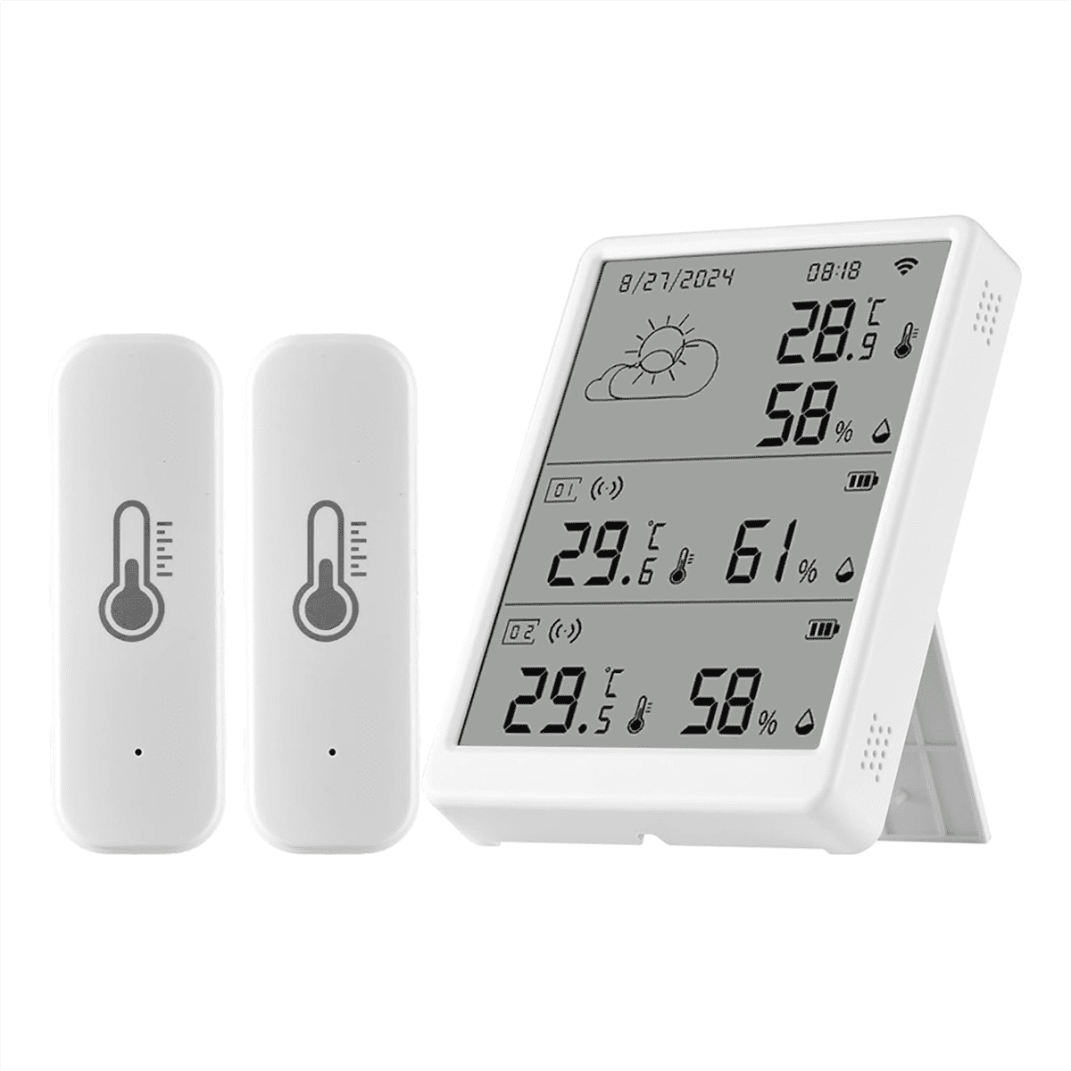 WiFi Smart Temperature Humidity Monitor with Sensor APP Remote Control Digital Temperature Humidity Sensor Voice Control