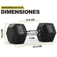 thumbnail image 2 of Mancuerna Pesa Hexagonal Cromada 25 Libras 11.33 kg Agarre Antideslizante Fitness, 2 of 5