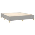 thumbnail image 2 of vidaXL Box Spring Bed with Mattress Light Grey 193x203 cm King Fabric, 2 of 5