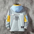 thumbnail image 4 of Casual Hoodie Long Sleeve Hooded Jacket Color Block Pullover, 4 of 4