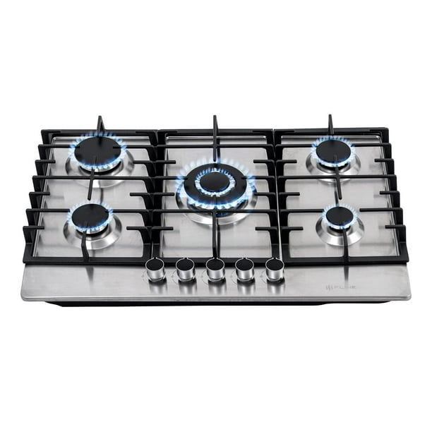 Parrilla de gas empotrable Fline Malmo 5 acero inoxidable 76 cm Fline Malmo 5