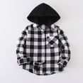 thumbnail image 2 of YIWULA Boy Button Down Shirt Kid Flannel Shirt Toddler Buffalo Plaid Shirt Boys Long Sleeve Father Son Shirt(3-4 Years,Black), 2 of 9