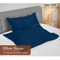 thumbnail image 3 of Royale Linens Pillow Shams 2 Pack Standard Size 20x26 Inch Brushed 1800 Microfiber Bed Pillow Shams, Wrinkle Resistant Super Soft and Cozy Back Overlap Closure - Oxford Pillowcase (Standard, Navy), 3 of 9